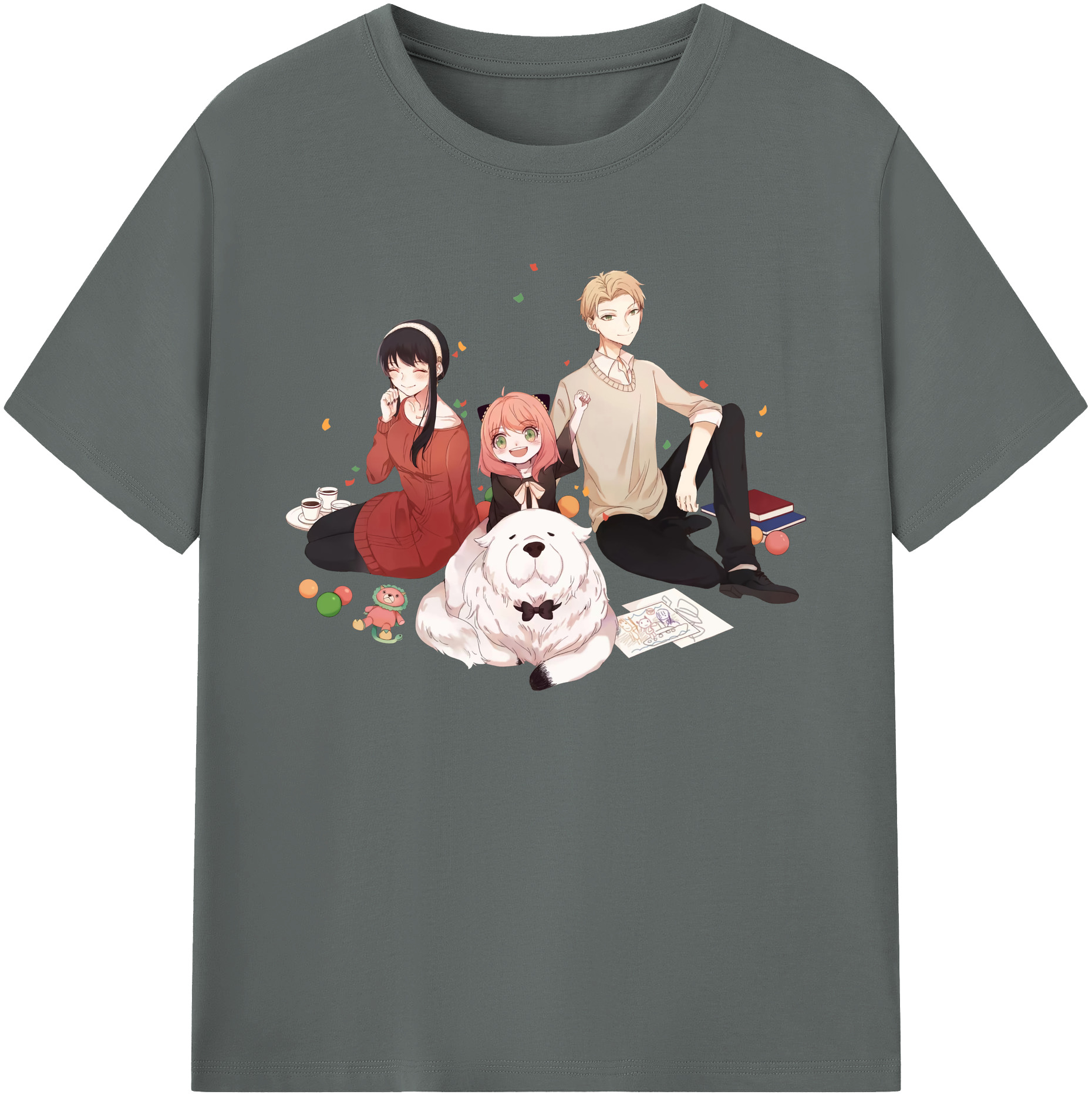 （画像用） SPY×FAMILY间谍家家酒 綿100％ メンズ半袖Tシャツ｜肌触りやわらか＆通気性